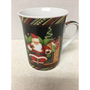 Debbie Mumm Santa  Christmas Coffee Tea Hot Chocolate Porcelain Mug Cup